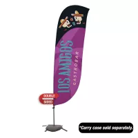 10.5' Value Feather Sail Sign Kit Double-Sided w/ Cross Base