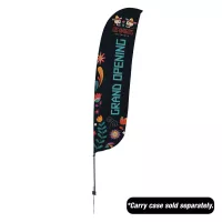 15' Value Feather Sail Sign Kit Single-Sided with Spike Base