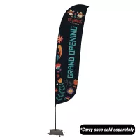 15' Value Feather Sail Sign Kit Single-Sided with Cross Base