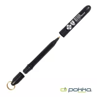 Pokka® Pocket Pen w/Dock & Gold Keyring