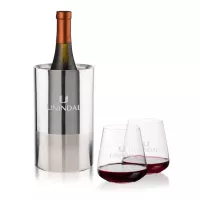 Catania Wine Cooler & Breckland Stemless Wine Set