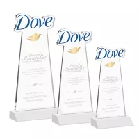 EdgeCraft Tapered Award on Mitered - White (via Ocean)