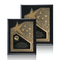 Braxton Plaque - Black/Gold