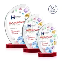 Wichita VividPrint™ Award on Alberton Base - Red