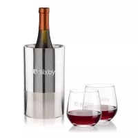 Catania Wine Cooler & Garland Stemless Wine Set