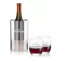 Catania Wine Cooler & Salem Stemless Wine Set