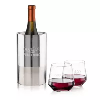 Catania Wine Cooler & Tucson Stemless Wine Set