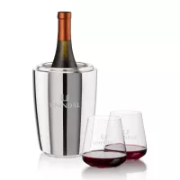 Pescara Wine Cooler & Breckland Stemless Wine Set