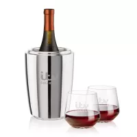 Pescara Wine Cooler & Sturgis Stemless Wine Set