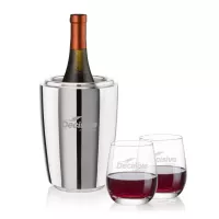 Pescara Wine Cooler & Salem Stemless Wine Set