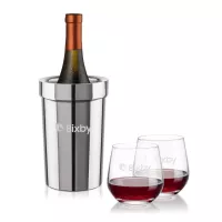 Milano Wine Cooler & Garland Stemless Wine Set