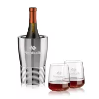Genoa Wine Cooler & Dunhill Stemless Wine Set