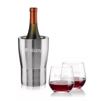 Genoa Wine Cooler & Garland Stemless Wine Set