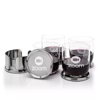 Baldoni Coasters & Dunhill Stemless Wine Set
