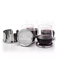 Baldoni Coasters & Salem Stemless Wine Set