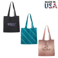 12x14x3 Full-Color Poly Canvas Tote Bag with 3" Gusset