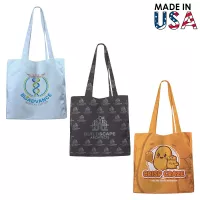 12x14x5 Full-Color Poly Canvas Tote Bag with 5" Gusset