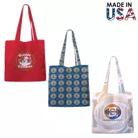 14x16x5 Full-Color Poly Canvas Tote Bag with 5" Gusset