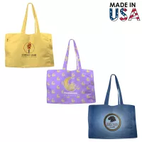 16x14x3 Full-Color Poly Canvas Tote Bag with 3" Gusset