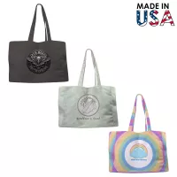 16x14x5 Full-Color Poly Canvas Tote Bag with 5" Gusset