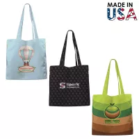 15x17x3 Full-Color Poly Canvas Tote Bag with 3" Gusset