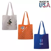 16x18x5 Full-Color Poly Canvas Tote Bag with 5" Gusset