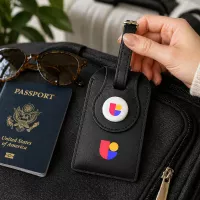 Custom Apple AirTag 2" Leather Luggage Tag Holder