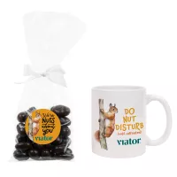 Mug Gift Set w/Dark Chocolate Almonds
