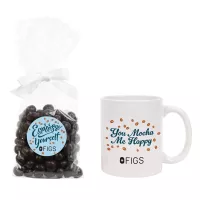 Mug Gift Set w/Dark Chocolate Espresso Beans
