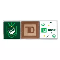 Golf - Square Bar- 3 Pack with Etched Bar in Acetate Box