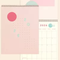 Calendar - Jumbo - Vertical - Text Weight With Color Guts