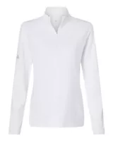 Adidas® Women's Textured Stripe Quarter-Zip Pullover Shirt
