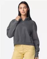 Comfort Colors® Women's Garment-Dyed Mid-Length Quarter-Zip Sweatshirt