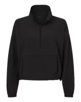 BOXERCRAFT Women's Stretch Woven Quarter-Zip Pullover Sweaters