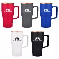 Winchester 18 oz Ceramic Mug w Wood Lid