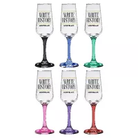 TOSCANA 6.5 Oz Champagne Glass with Color Bottom