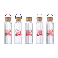 Rawlins 21oz Glass Bottle w Bamboo Lid
