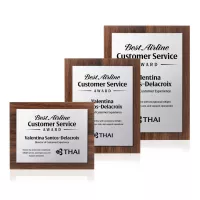 Millsboro Plaque - Walnut Finish/Silver