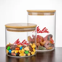 Aniston Jar w/Bamboo Lid - Imprinted