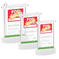 Real Estate Award on Alberton Base - White