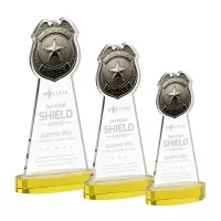 Police Badge Award on Alberton Base - Gold