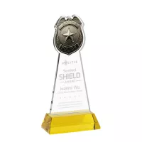 Police Badge Award on Hartford Base - Gold