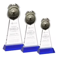 Police Badge Award on Hartford Base - Blue