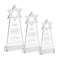 Star of David Award on Alberton Base - Clear