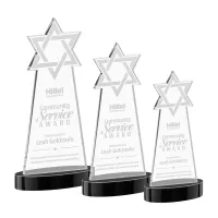 Star of David Award on Alberton Base - Black