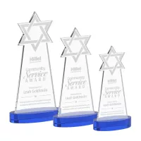 Star of David Award on Alberton Base - Blue