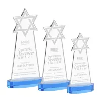Star of David Award on Alberton Base - Sky Blue