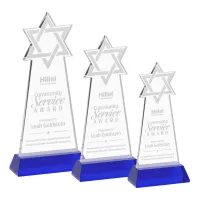 Star of David Award on Hartford Base - Blue