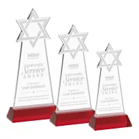 Star of David Award on Hartford Base - Red