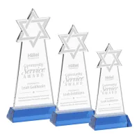 Star of David Award on Hartford Base - Sky Blue